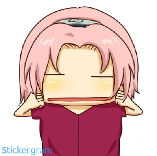 😑 emoji Naruto Official Stickers 3 (chibi) Telegram sticker 15 of 20