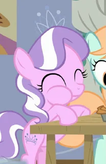 😋 emoji Diamond Tiara & Silver Spoon | @MLP_AnimatedStickers Telegram sticker 4 of 30