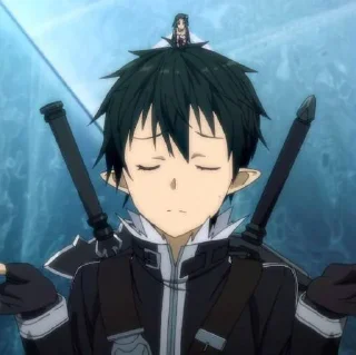 🤷 emoji Kirito Telegram sticker 24 of 37
