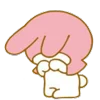 😞 emoji my melody Telegram sticker 6 of 200