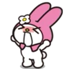 😡 emoji my melody Telegram sticker 2 of 200