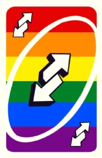 🏳️‍🌈 emoji UNO REVERSE Telegram sticker 21 of 25