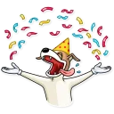 🎊 emoji Party Dog Telegram sticker 15 of 30
