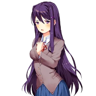 😠 emoji Yuri Doki Doki literature club Telegram sticker 4 of 91