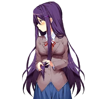 😶 emoji Yuri Doki Doki literature club Telegram sticker 8 of 91