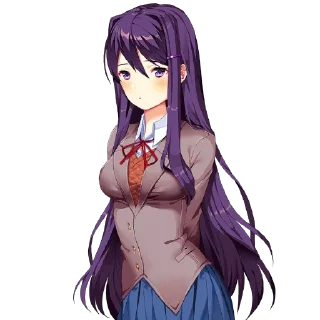 😮 emoji Yuri Doki Doki literature club Telegram sticker 5 of 91