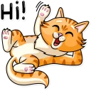 👋 emoji Striped Cat Telegram sticker 5 of 30