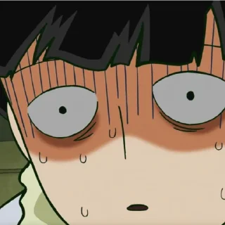 😰 emoji Mob psycho 100 Telegram sticker 9 of 108