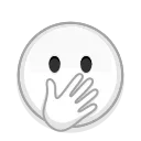 🤭 emoji White emoji </@ZEHNLIBOT> Telegram sticker 21 of 32