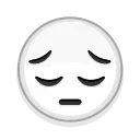 😔 emoji White emoji </@ZEHNLIBOT> Telegram sticker 22 of 32