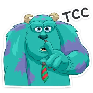 🤫 emoji Джеймс П. Салливан (@TgSticker) Telegram sticker 21 of 40