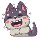 ☺️ emoji Hank the Husky Telegram sticker 9 of 31