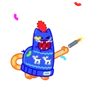 🥳 emoji A Cat in a Hat Telegram sticker 17 of 21