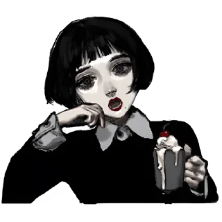 🍦 emoji Грустная девочка @nyasticks Telegram sticker 24 of 33