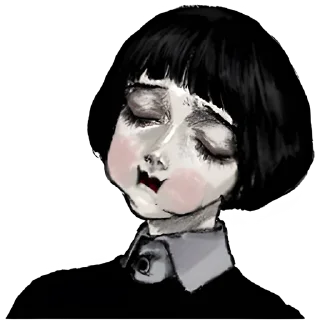 🥰 emoji Грустная девочка @nyasticks Telegram sticker 18 of 33