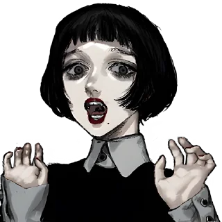 😍 emoji Грустная девочка @nyasticks Telegram sticker 14 of 33