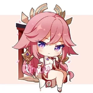 🙃 emoji Яэ Мико богиня (@Never_Sleps) Telegram sticker 18 of 44