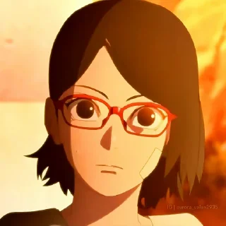 😯 emoji Sarada Uchiha Telegram sticker 14 of 43