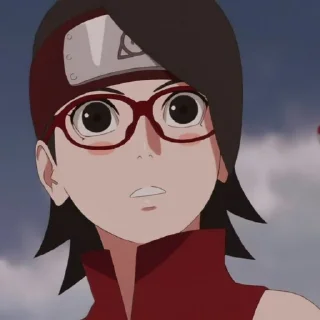 😳 emoji Sarada Uchiha Telegram sticker 24 of 43