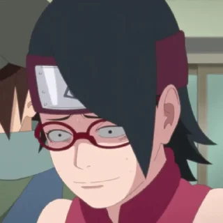 😬 emoji Sarada Uchiha Telegram sticker 16 of 43
