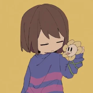 💜 emoji Фриск Telegram sticker 7 of 24