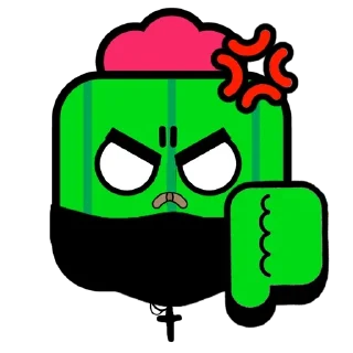 👎 emoji Спайк в маске Telegram sticker 11 of 50