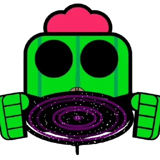 🌌 emoji Спайк в маске Telegram sticker 19 of 50