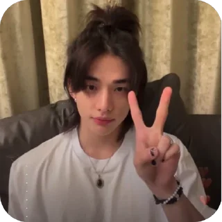 ✌️ emoji Hyunjin Telegram sticker 6 of 69