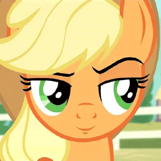 😏 emoji Applejack Animated Telegram sticker 15 of 54