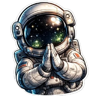 🙏 emoji Alien&Astro @COSMOSPOKER Telegram sticker 20 of 117