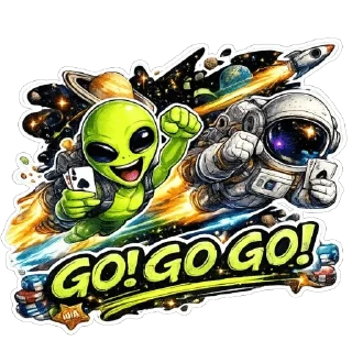 🛸 emoji Alien&Astro @COSMOSPOKER Telegram sticker 18 of 117