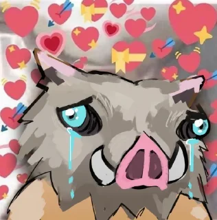 🥰 emoji Blya na Inosuke Telegram sticker 6 of 17