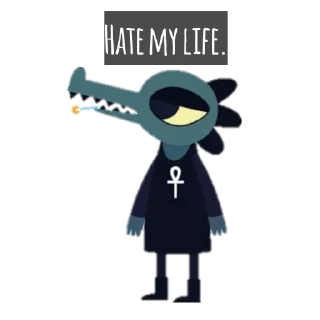 😒 emoji Night In The Woods Dialog Telegram sticker 10 of 56