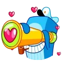 😍 emoji Captain Whale Telegram sticker 17 of 23