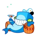 🥴 emoji Captain Whale Telegram sticker 21 of 23
