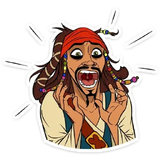 😍 emoji Капитан Джек Воробей @stickerdom Telegram sticker 18 of 32