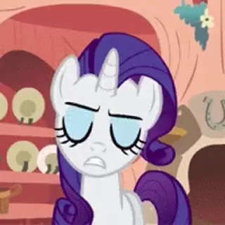 Sticker from @mlpstickers Rarity Animated #2