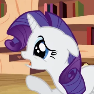 😰 emoji @mlpstickers Rarity Animated #1 Telegram sticker 6 of 50