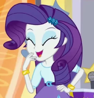 😄 emoji @mlpstickers Rarity Animated #1 Telegram sticker 23 of 50
