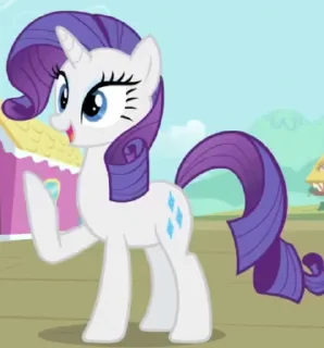 😊 emoji @mlpstickers Rarity Animated #1 Telegram sticker 10 of 50