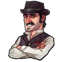 😁 emoji Red Dead Redemption Telegram sticker 8 of 20