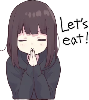 🙏 emoji Menhera-chan @anime_stickerr Telegram sticker 19 of 88