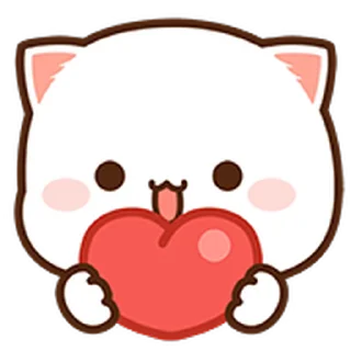 ❤️ emoji Peach cat mini emoji @anime4_arts Telegram sticker 8 of 40