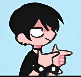 😏 emoji Goth Telegram sticker 15 of 102