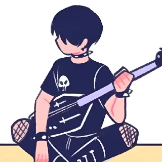 🎸 emoji Goth Telegram sticker 14 of 102