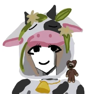 🙂 emoji Чёрная Милка Telegram sticker 21 of 59