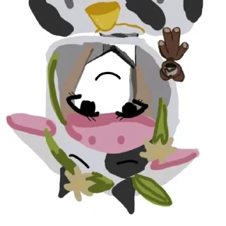🙃 emoji Чёрная Милка Telegram sticker 19 of 59