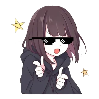 😎 emoji Aᥒiⲙᥱ ᥴɦᥲᥒ(⸝⸝-̫ -⸝⸝)ෆ⃛ Telegram sticker 8 of 108