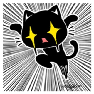 🥷 emoji Blacky Kitty Telegram sticker 22 of 120