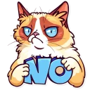 ☹ emoji Meme Cats Telegram sticker 18 of 40